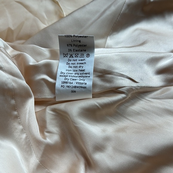 NWOT HOUSE OF CB 'Vittoria' Champagne Chiffon Floor Length Gown sz S - Picture 10 of 11